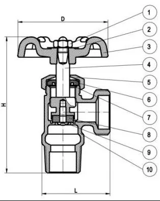 Exploded diagram of Boiler Drain Valves