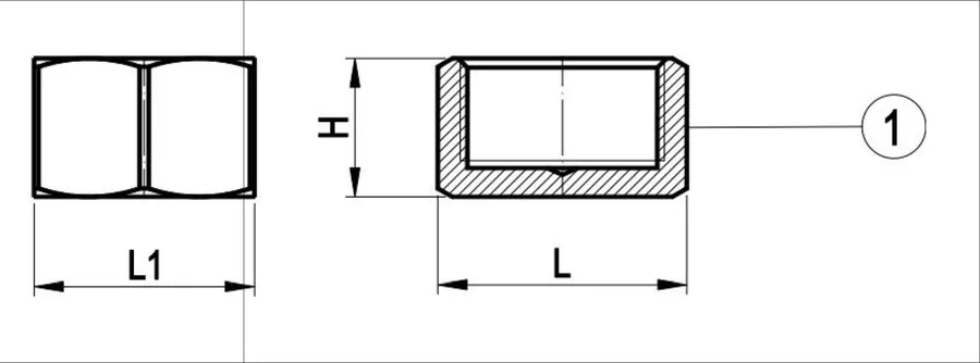 Exploded diagram of Brass Compression Cap