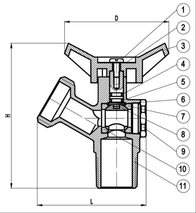 Exploded diagram of Sediment Faucet